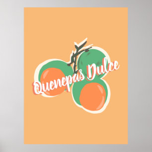 Quenepas Spaanse Limoenen Fruit Handgetekend Poster