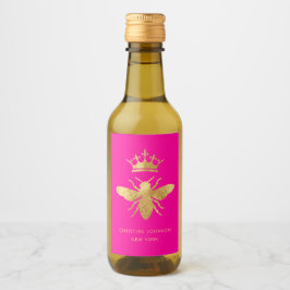 Quenn bee bedankt je voor elke kleur wijn etiket