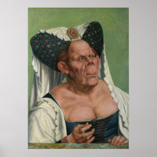 Quentin Massys - een groteske oude vrouw, 1515 Poster