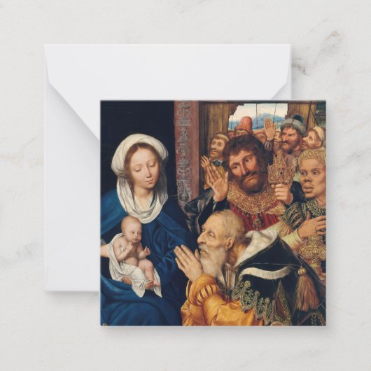 Quentin Matsys - de Adoratie Magi Notitiekaartje (Voorkant)