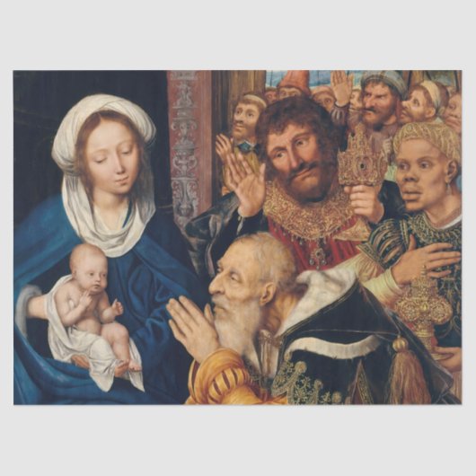 Quentin Matsys - de Adoratie Magi Tissuepapier (Voorkant)