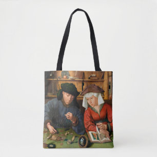 Quentin Matsys - de Moneylender en zijn vrouw Draagtas