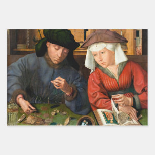 Quentin Matsys - de Moneylender en zijn vrouw Inpakpapier Vel