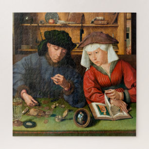 Quentin Matsys - de Moneylender en zijn vrouw Legpuzzel