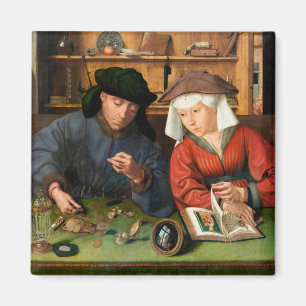 Quentin Matsys - de Moneylender en zijn vrouw Magneet