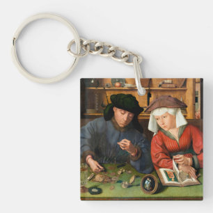 Quentin Matsys - de Moneylender en zijn vrouw Sleutelhanger