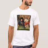 Quentin Matsys - de Moneylender en zijn vrouw T-shirt (Voorkant)