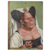 Quentin Matsys - een groteske oude vrouw Klembord (Achterkant)