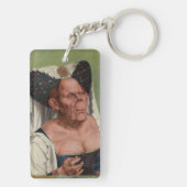 Quentin Matsys - een groteske oude vrouw Sleutelhanger (achterkant)