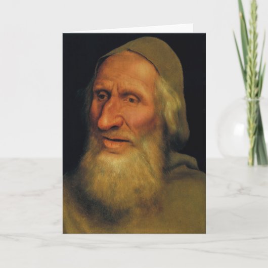 Quentin Matsys - Hoofd van een oud Man Kaart (Voorkant)