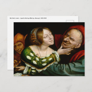Quentin Matsys - Matched Lovers Briefkaart