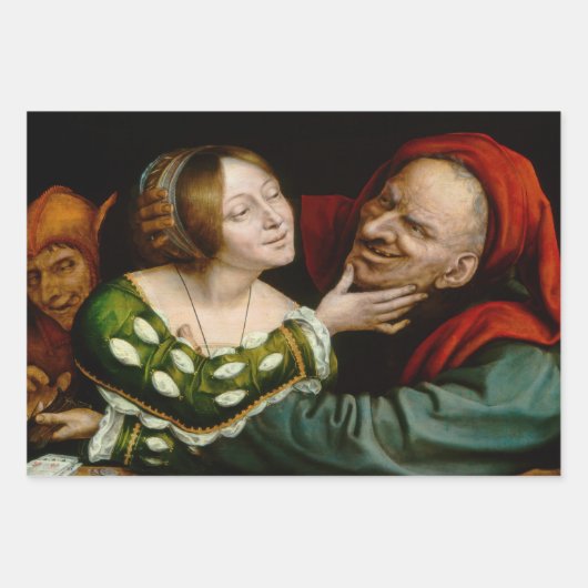 Quentin Matsys - Matched Lovers Inpakpapier Vel (Voorkant)