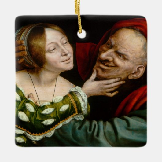 Quentin Matsys - Matched Lovers Keramisch Ornament (Voorkant)