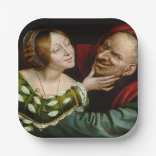 Quentin Matsys - Matched Lovers Papieren Bordje