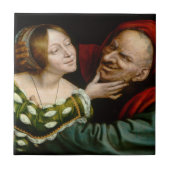 Quentin Matsys - Matched Lovers Tegeltje (Voorkant)