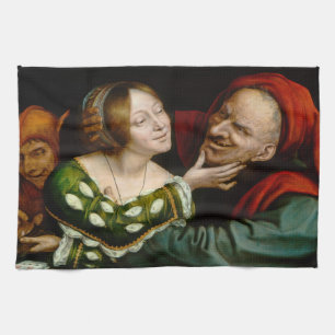 Quentin Matsys - Matched Lovers Theedoek