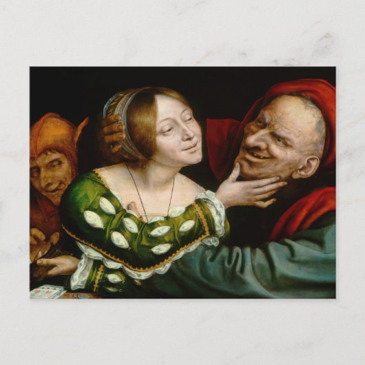 Quentin Matsys - Verliefde koppels Briefkaart (Voorkant)