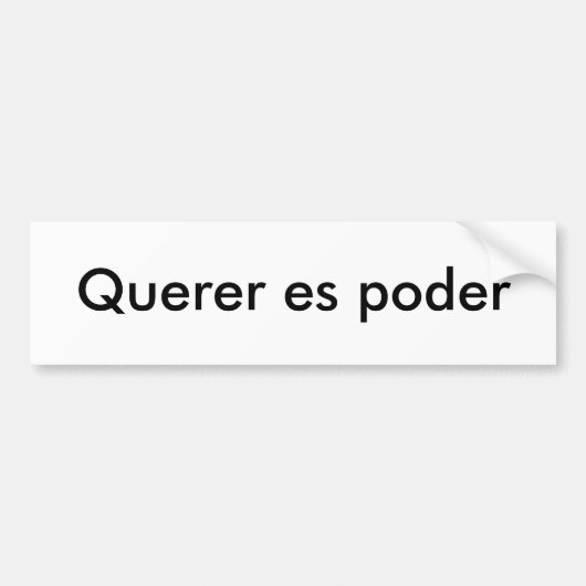 Querer-poster Bumpersticker (Voorkant)
