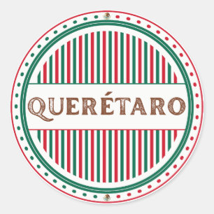 Queretaro City Pride Embleem – Mexicaanse identite Ronde Sticker