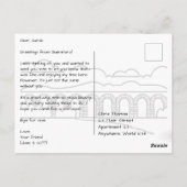 Querétaro Mexico Aqueduct Briefkaart (Achterkant)