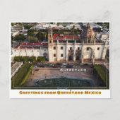 Querétaro Mexico Sign en Courtyard Briefkaart (Voorkant)