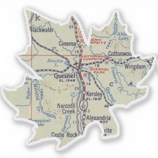 Quesnel BC Sticker (Voorkant)