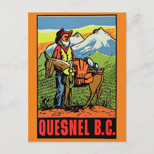 Quesnel British Columbia, Canada Briefkaart (Voorkant)