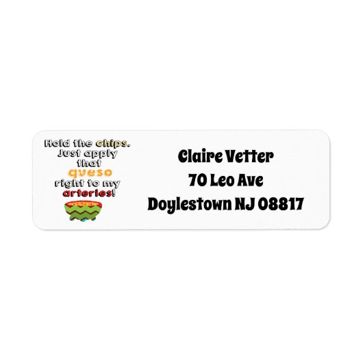 Queso Lover Etiket (Voorkant)