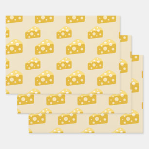 Queso Swiss Emmental Yellow Food Lover Pattern Inpakpapier Vel