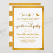 Qu'est-ce que Baby Bee Genre Révélera Invitation (Devant / Derrière)