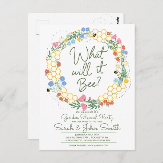 Qu'est-ce que ce sera que le genre Révéler carte p (Devant / Derrière)