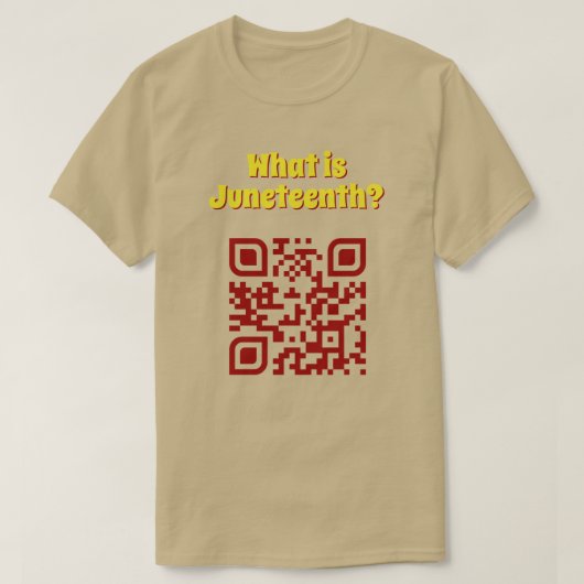 Qu'est-ce que Juneteenth ? T-Shirt Code QR (Design devant)