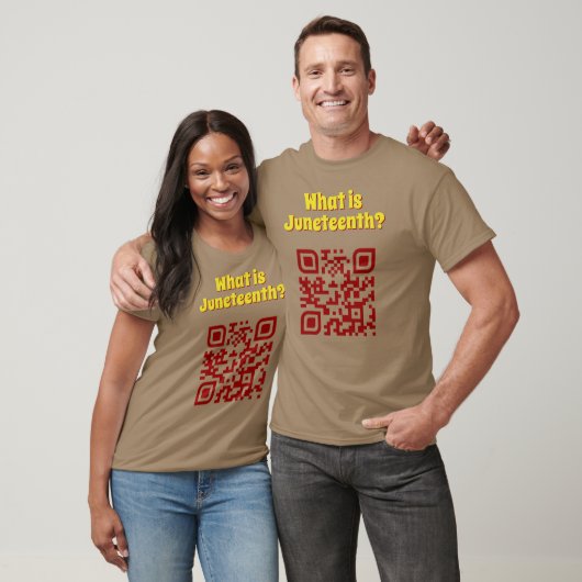 Qu'est-ce que Juneteenth ? T-Shirt Code QR (Unisexe)