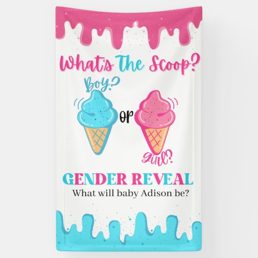 Qu'est-ce que la crème glacée Scoop Bannière de ré (Vertical)