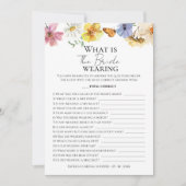 Qu'est-ce que la mariée porte ? | Carte de jeu Fle (Devant)