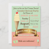 Qu'est-ce que la Scoop Genre Reveal Invitations (Devant)