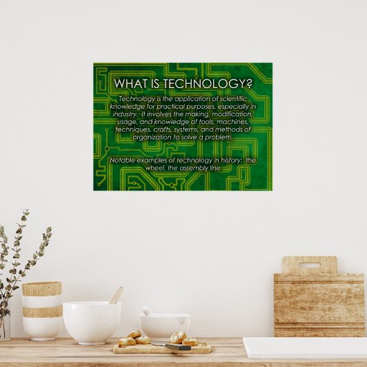 Qu'est-ce que la technologie ? Affiche (Cuisine)