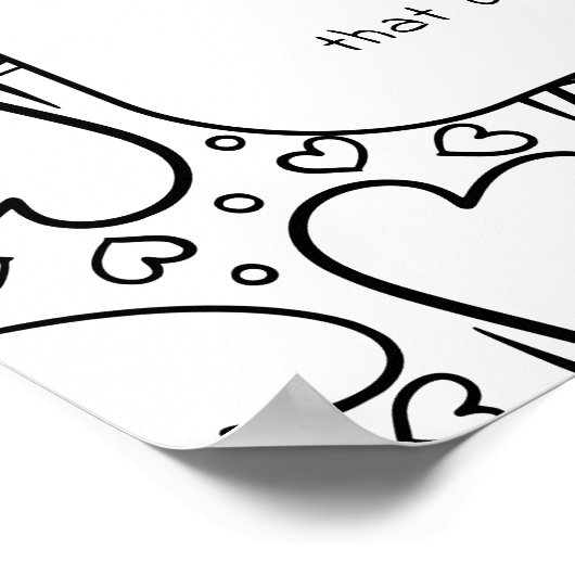 Qu'est-ce que l'amour colorier Poster (Coin)