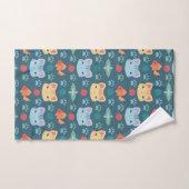 Qu'est-ce que le Cool, Kitty Chat en bleu et jaune (Serviette à main)