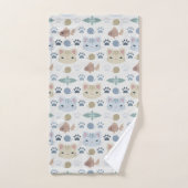 Qu'est-ce qui est cool, Kitty Cat en gris et beige (Serviette à main)