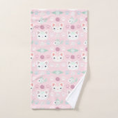Qu'est-ce qui est cool, Kitty Cat en rose et menth (Serviette à main)