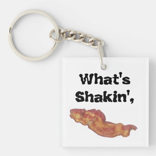 Qu'est-ce qui tremble Porte-clés drôle de Bacon (Devant)