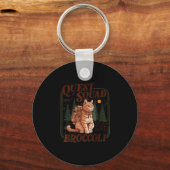Quest Fantasy Squad Broccoli Funny Cat Sleutelhanger (Voorkant)