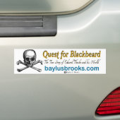 Quest for Blackbeard skull Bumpersticker (Op auto)