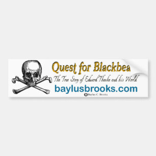 Quest for Blackbeard skull Bumpersticker
