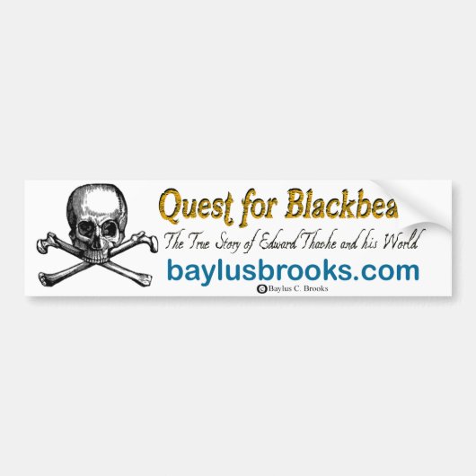 Quest for Blackbeard skull Bumpersticker (Voorkant)