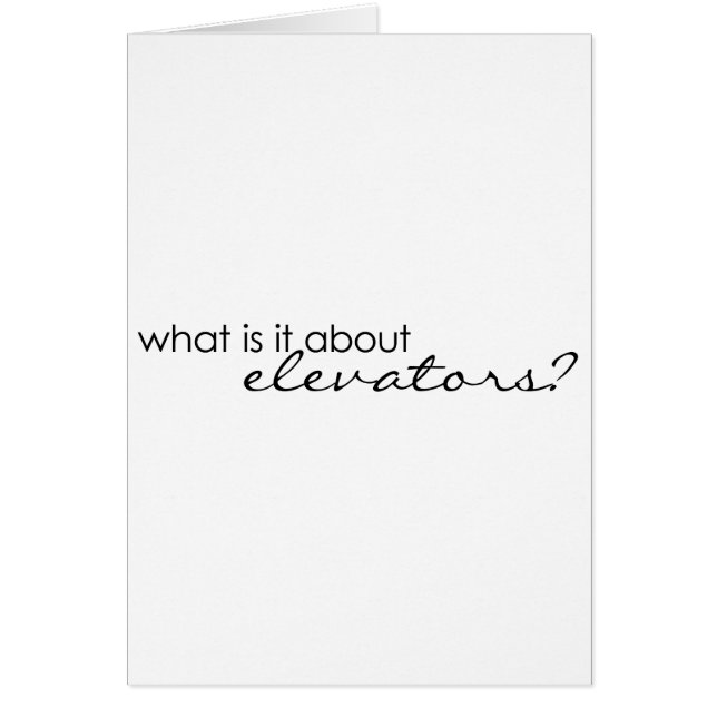Qu'est-il au sujet des ascenseurs ? (Devant)