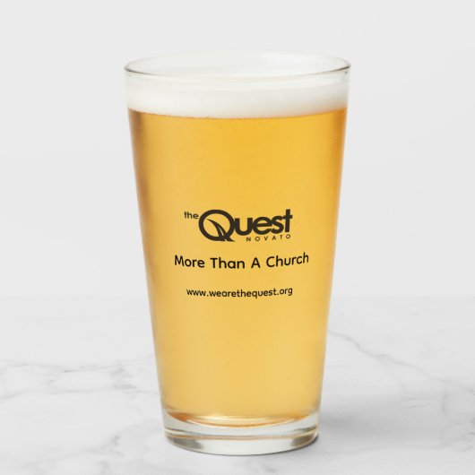 Quest pintglas glas (Voorkant gevuld)