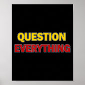 Question Everything Bold Tygraphy Graphic  Poster (Voorkant)
