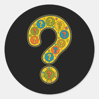Question Mark Yellow Artful Image Punctuation Ronde Sticker